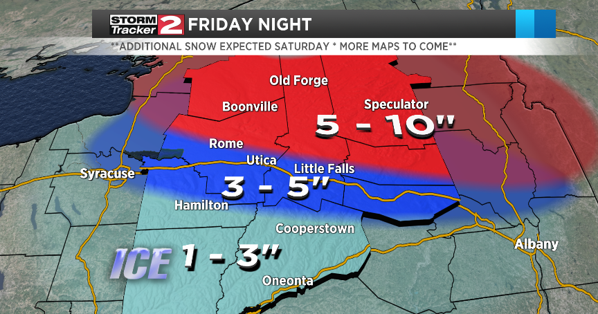 Heavy snow and ice returns Friday night | Weather | wktv.com