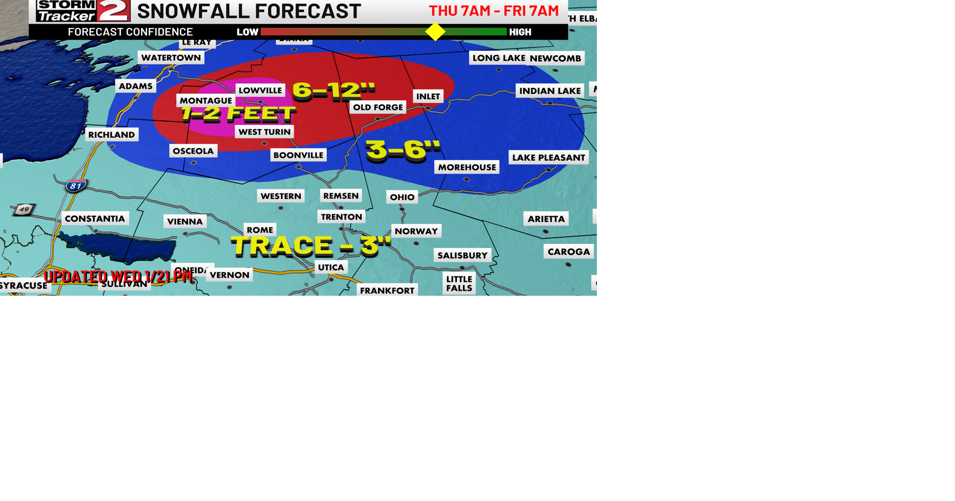 Scattered Snow Showers This Afternoon, Bitter Cold To Follow | Top ...