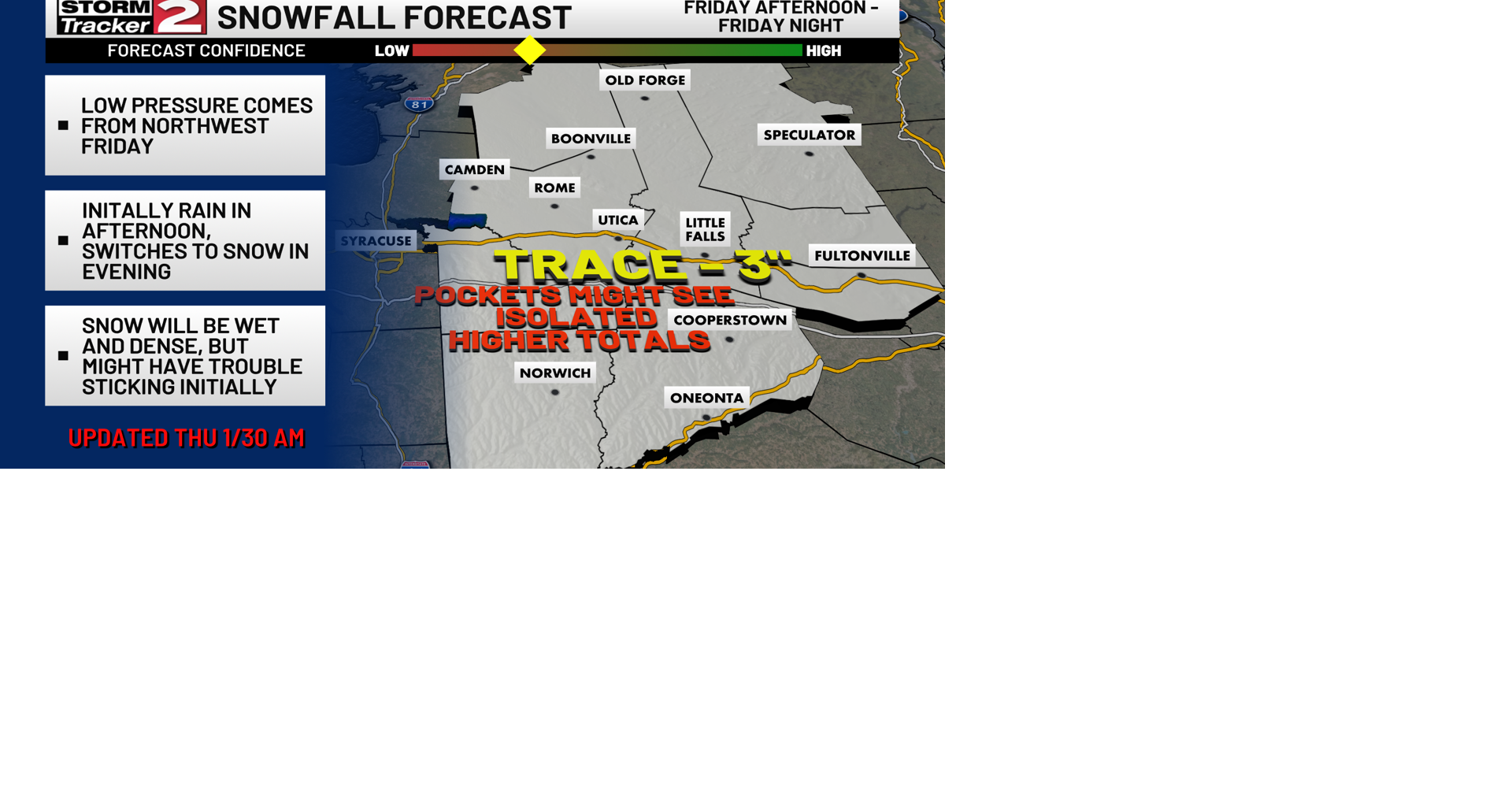 Rain and Snow Returns Friday | Weather | wktv.com