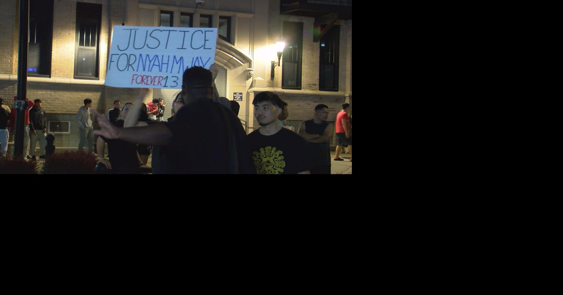 Small Demonstration Held at Utica Police Station | News | wktv.com