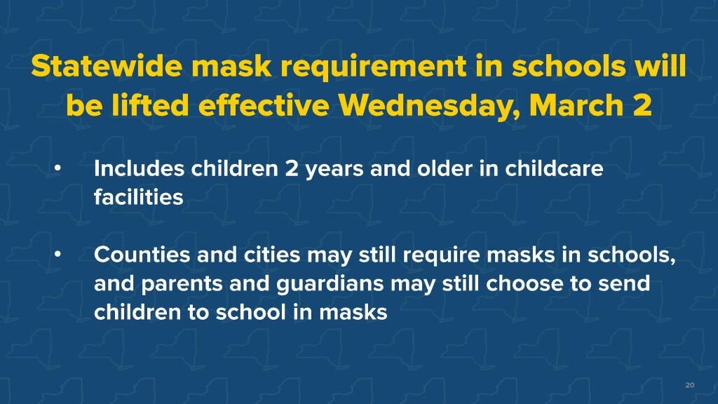 New York lifting indoor mask mandate in schools |  Coronavirus