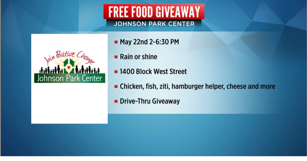 Johnson Park Center to hold free food giveaways Monday and Tuesday News