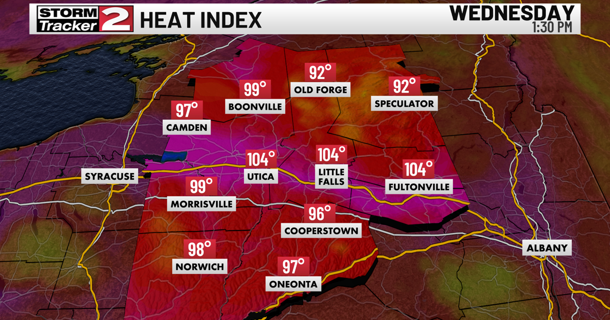 Heat Index Over 100 Today, Isolated Strong Storm Risk