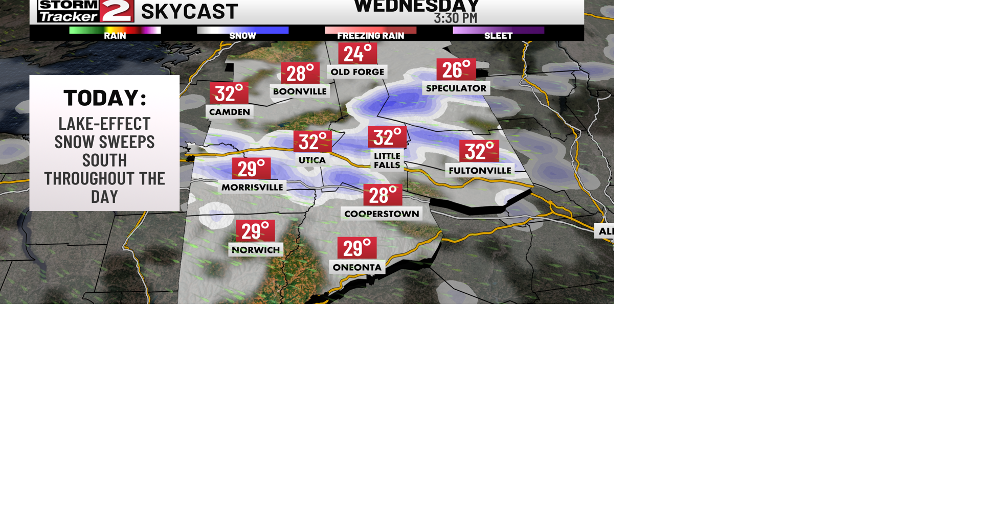 Lake-effect Snow Showers Today | Weather | wktv.com