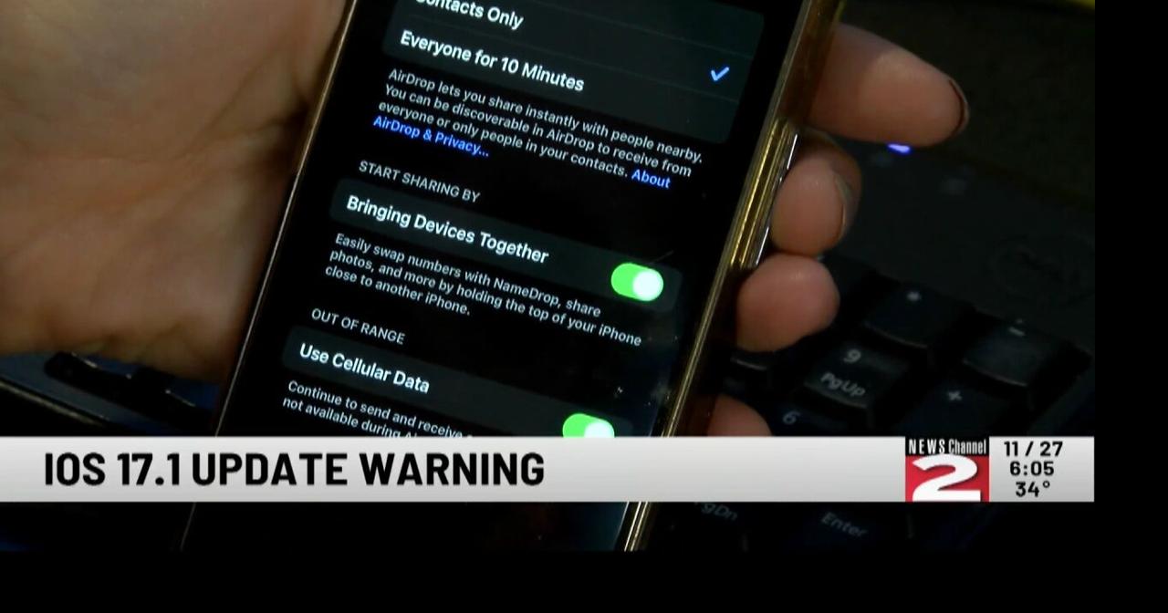 iOS 17.1 Update Warning | Video | wktv.com