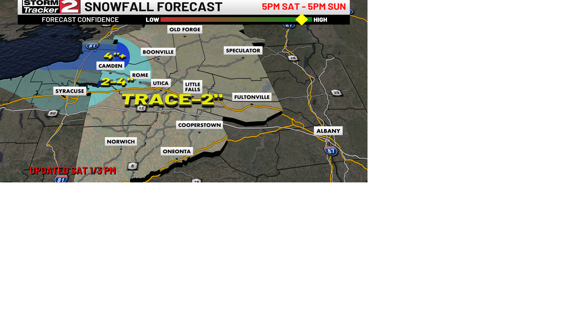 Tracking Light Snow From Both Lake Effect And A Weak Clipper System ...
