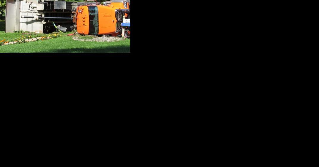 Town of Marshall dump truck pulls down wires, tips over on West Hill Road - Vimarsana News