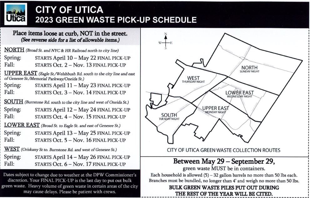 Leafy Logistics Utica s Green Waste Pickup Schedule Local