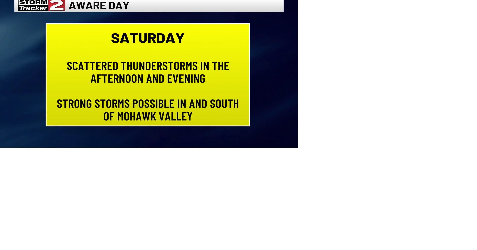 Thunderstorms Expected Saturday