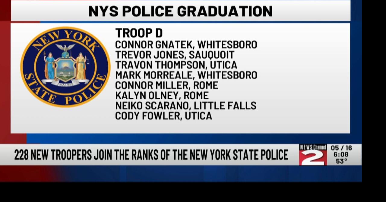 228 New State Troopers Graduate 8 Local Grads Joining the Force