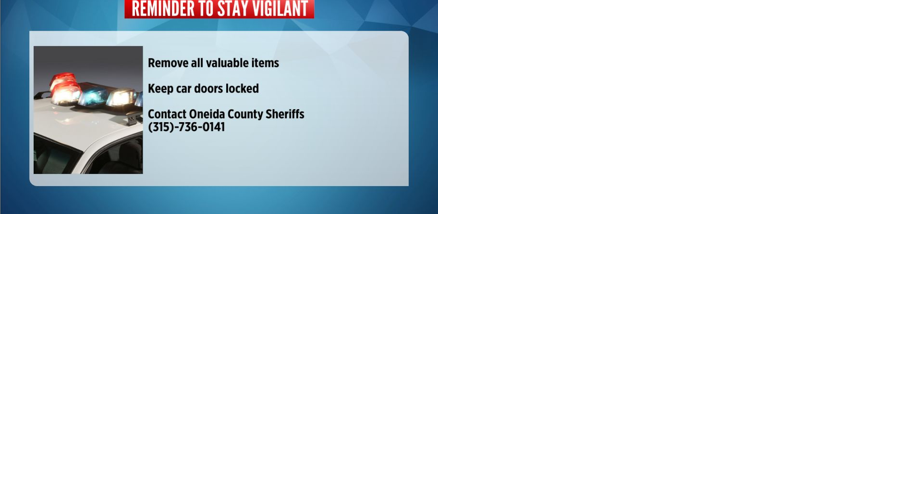 Oneida County Sheriff's urge residents to lock vehicles at night - Vimarsana News
