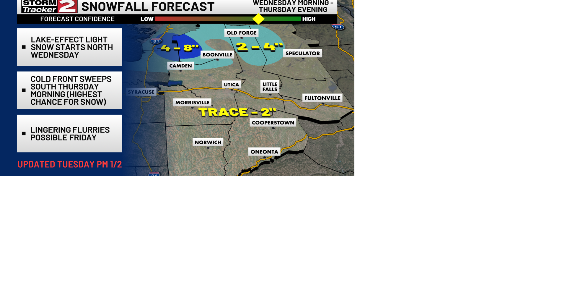 Light Snow Returns Wednesday Night | Weather | wktv.com