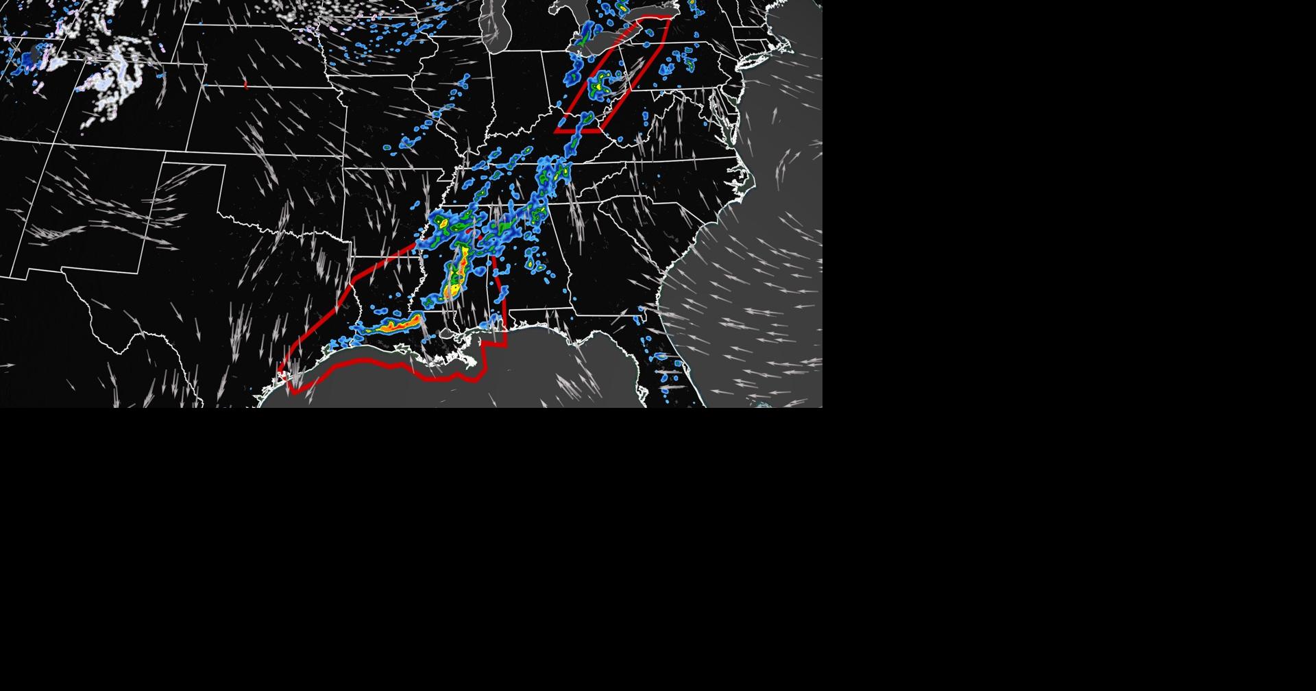 Severe thunderstorms threaten nearly 30 million today from the South to ...
