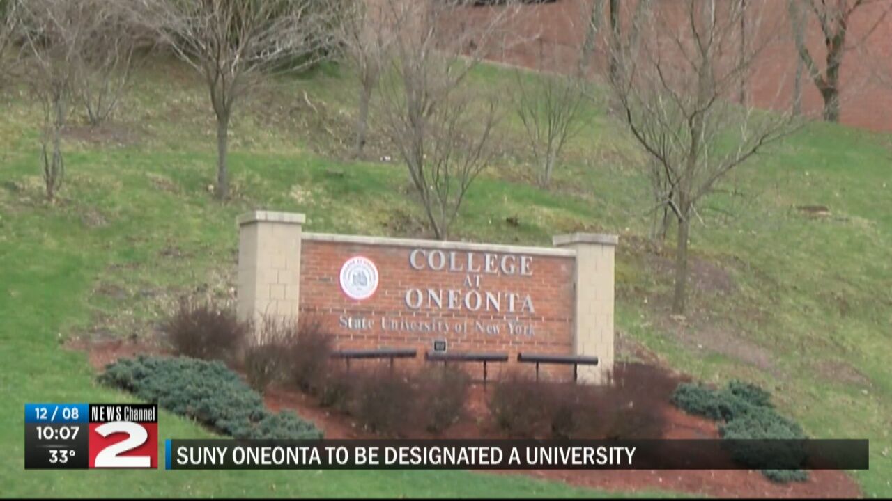 SUNY Oneonta to be designated a university instead of college | News |  wktv.com