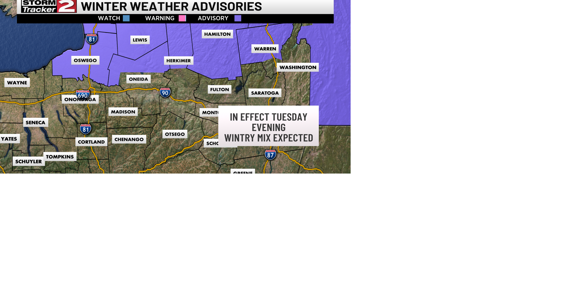 Wintry Mix Arrives Late Tuesday | Weather | wktv.com