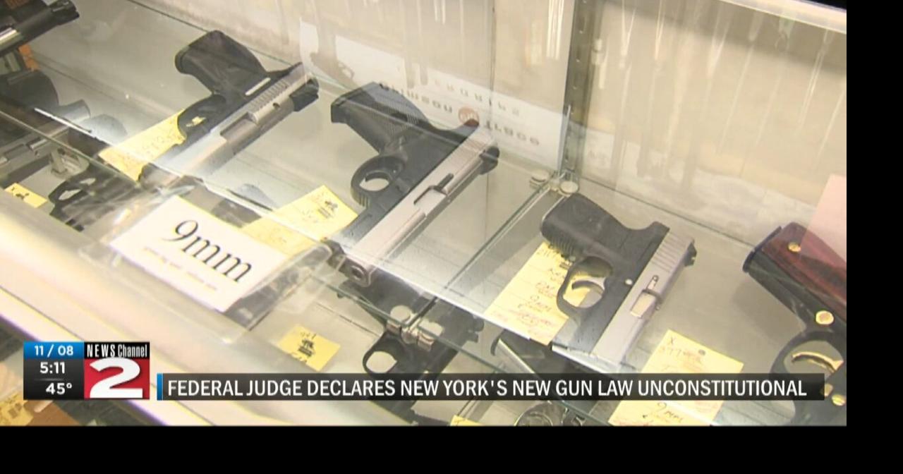 Federal Judge declares NY gun laws unconstitutional Video