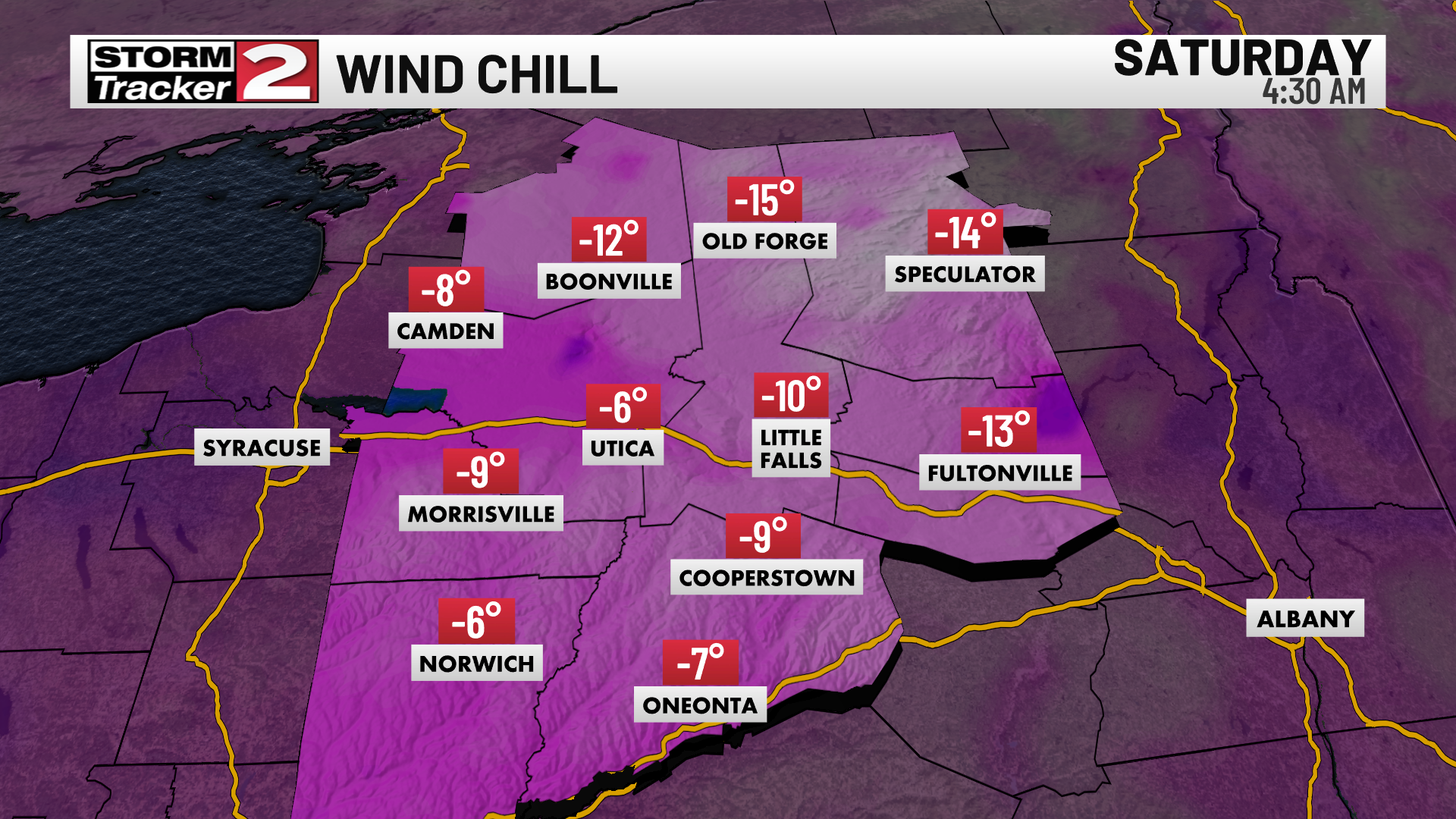 Bitter Cold Wind Chills This Weekend | Weather | Wktv.com