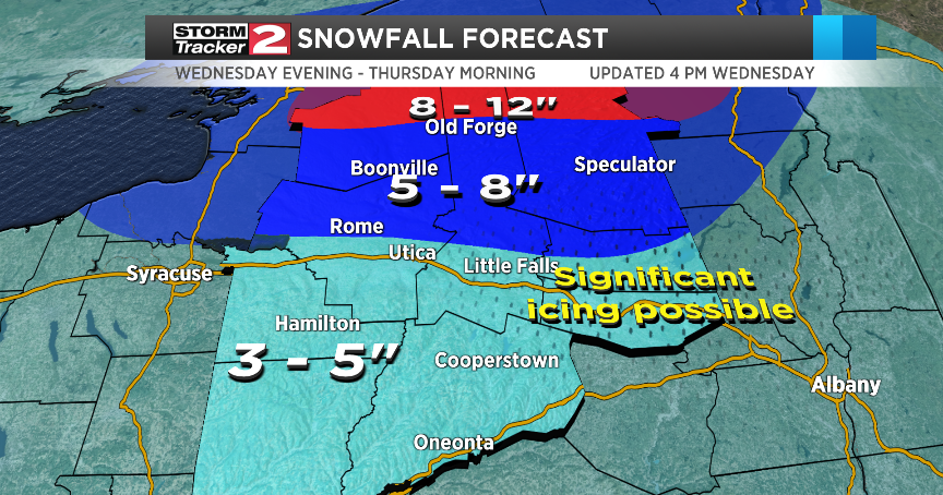 Snow and wintry mix arrives Wednesday night | Weather | wktv.com