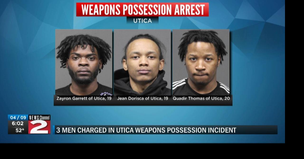 Three men face weapons charges after Friday arrest in Utica | News ...