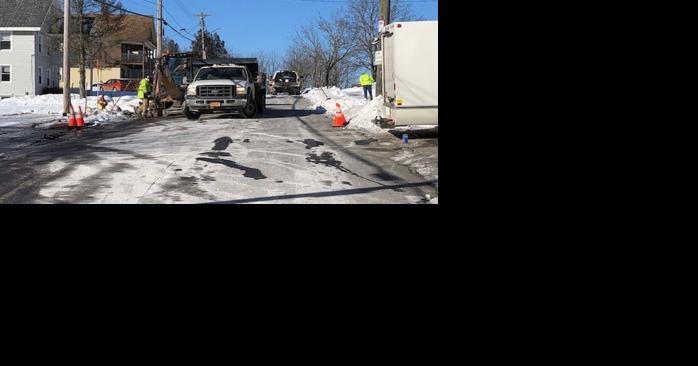 Crews repairing water main break on Remington Avenue in Ilion - Vimarsana News