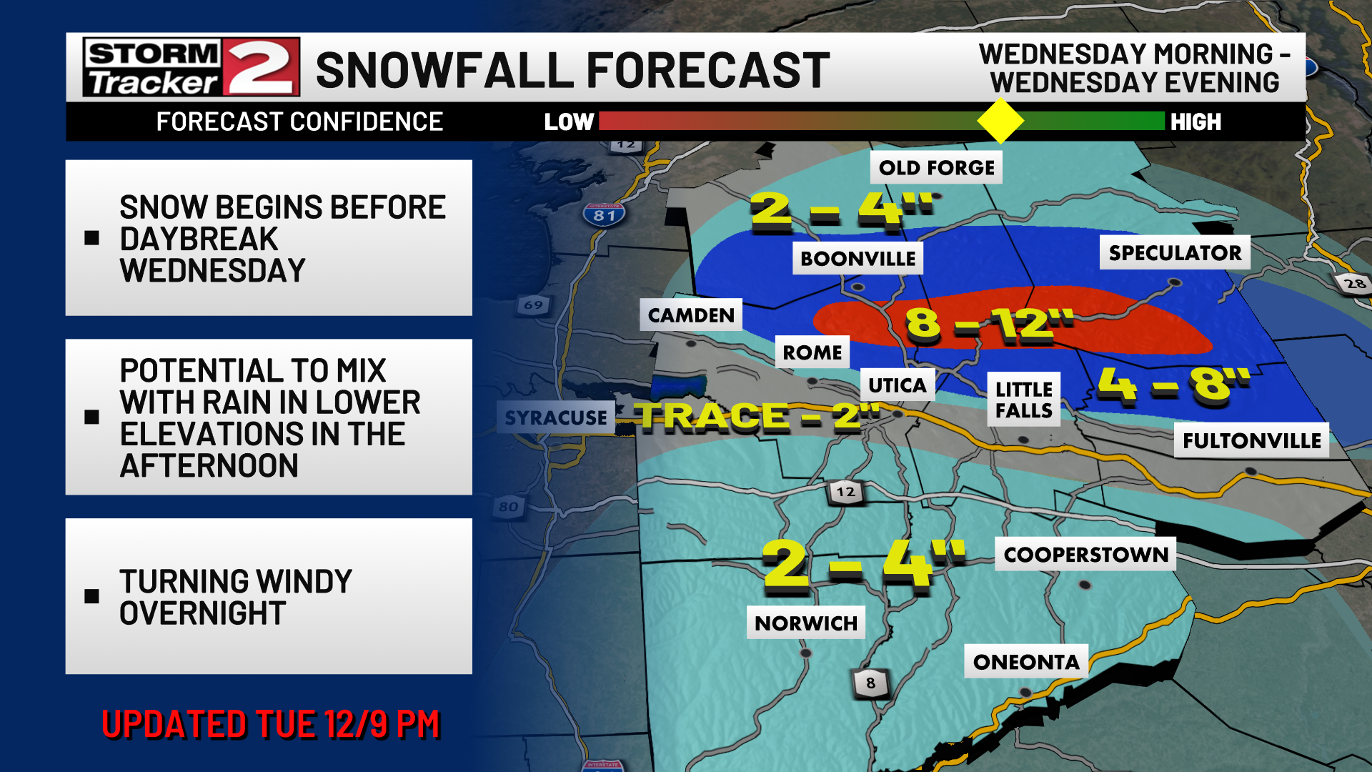 Widespread Snow This Wednesday | Top Stories | wktv.com