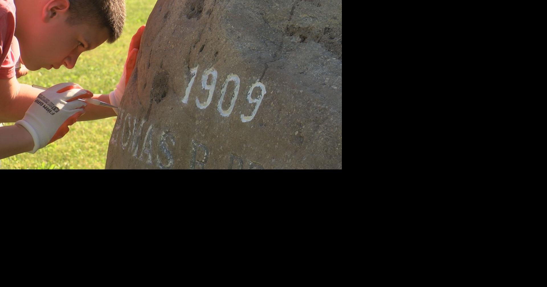 East Utica's Thomas R. Proctor Park Rock Restored by Grandfather and Grandson
