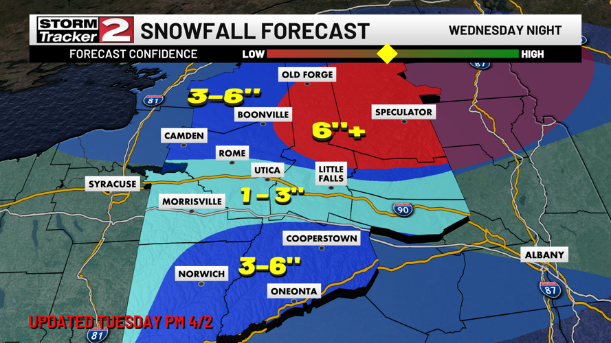 Wednesday Forecast: Wind and Rain. Wintry Mix Late. | Weather | wktv.com