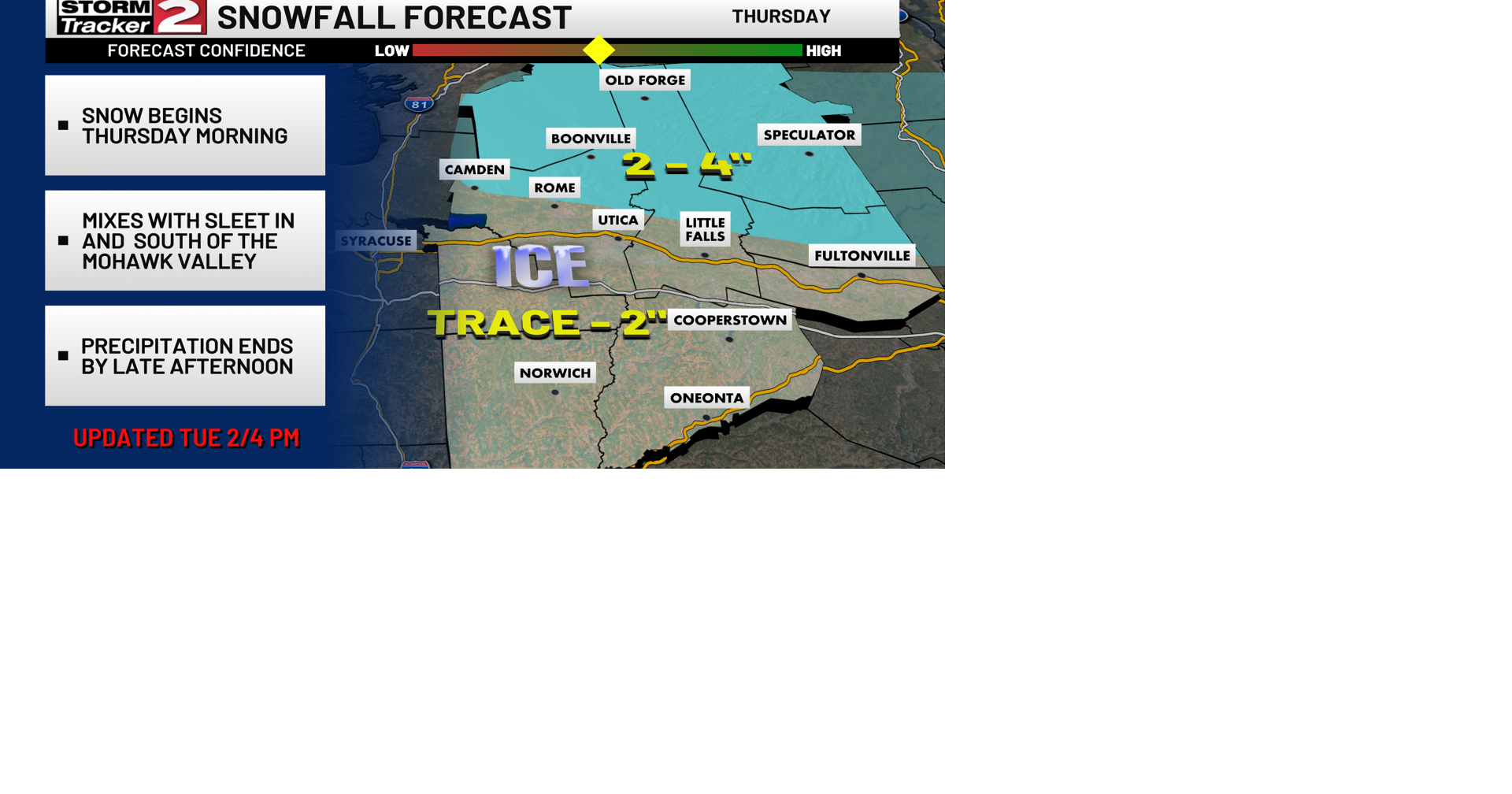 Snow and Ice Arrive Thursday Morning | Weather | wktv.com