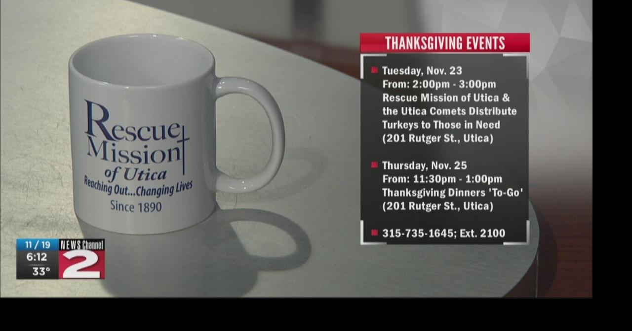 Mug Club Thanksgiving Turkey, Dinners to be Offered by the Rescue