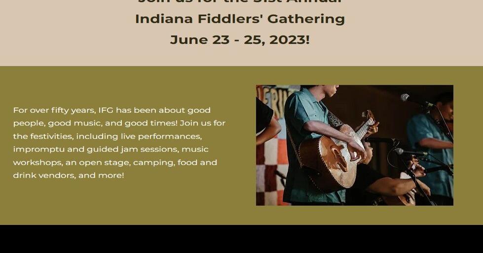 The 51st Annual Indiana Fiddlers #39 Gathering Begins Tomorrow News