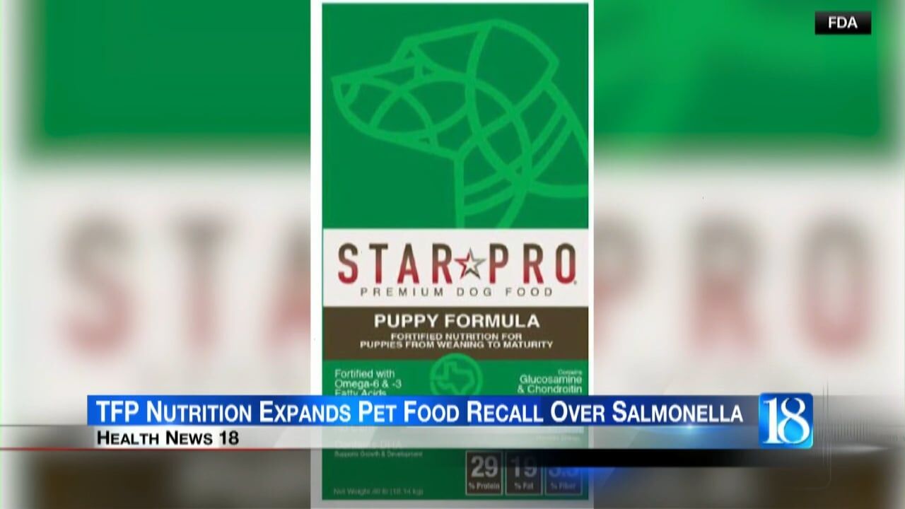 TFP Nutrition Expands Pet Food Recall Over Salmonella