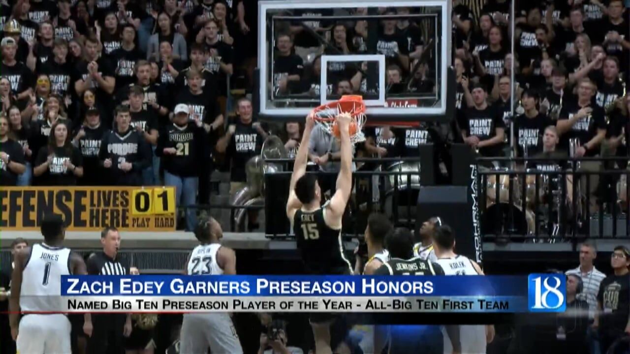 Zach Edey Named The Big Ten Preseason Player Of The Year | Video | Wlfi.com