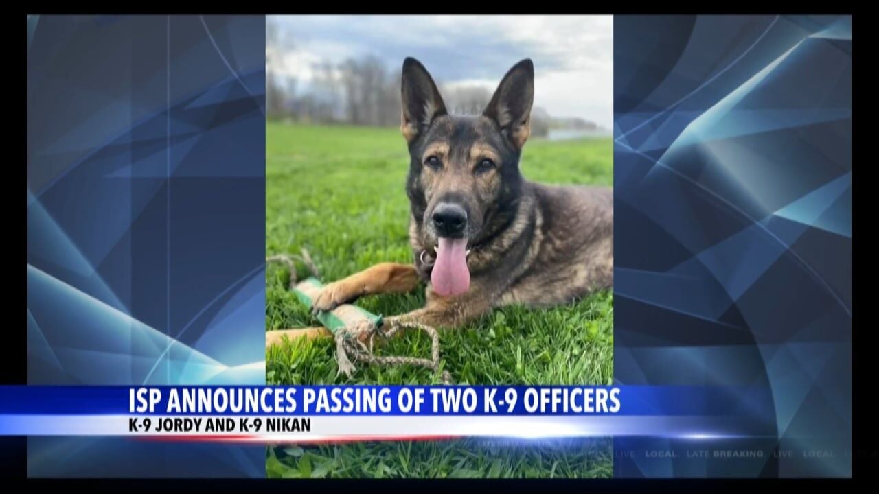 Indiana State Police Lafayette District announces passing of retired K-9.