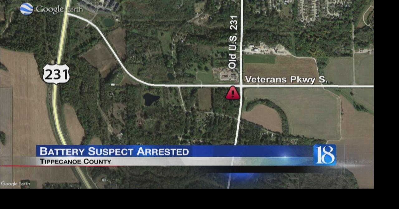 A Tippecanoe County battery suspect has been arrested Crime