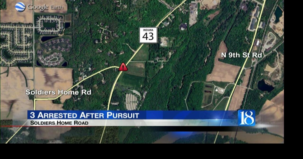 Three arrested after pursuit in Tippecanoe County Video