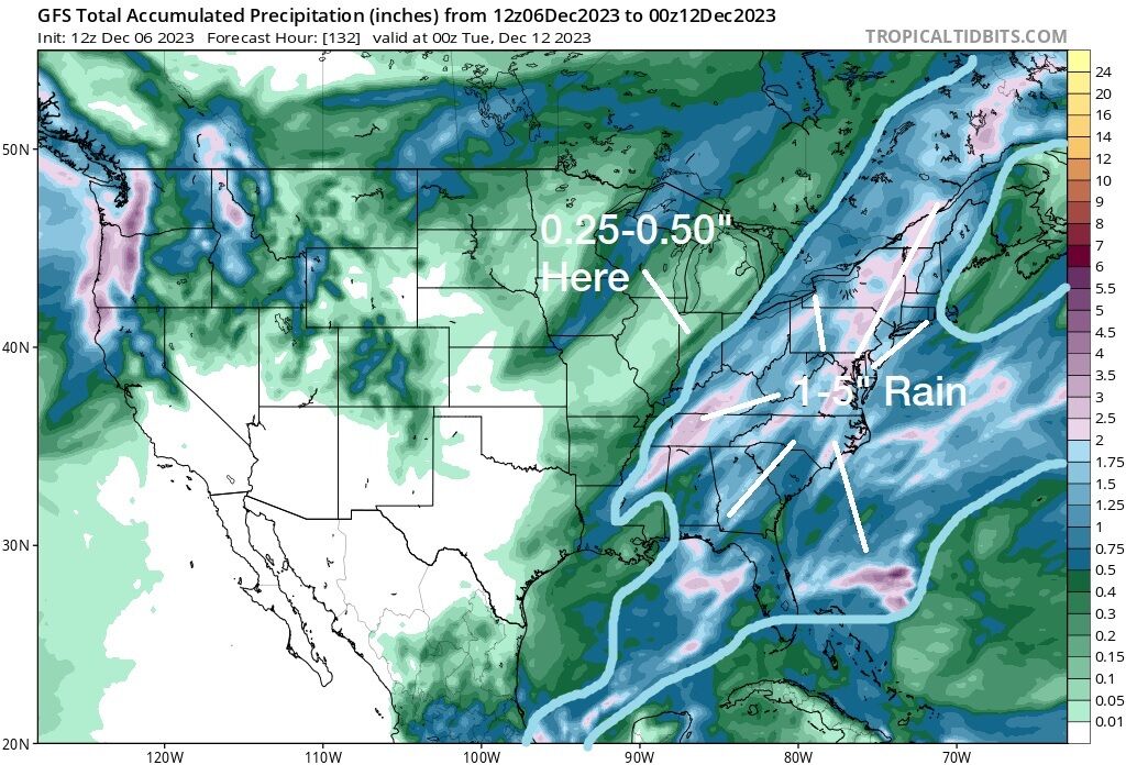 December 6, 5:45 PM Weather Forecast Update-Windy, Warmer, Rainy ...