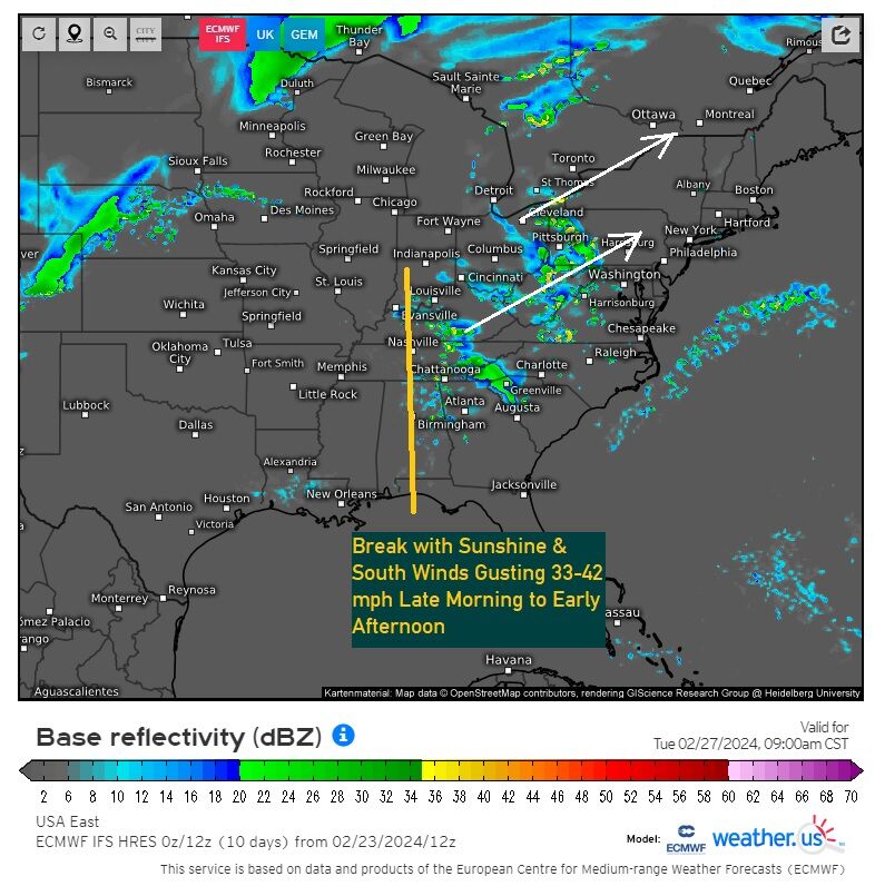 February 23, 6 PM Weather Forecast Update-Snow To Surges Of Record ...