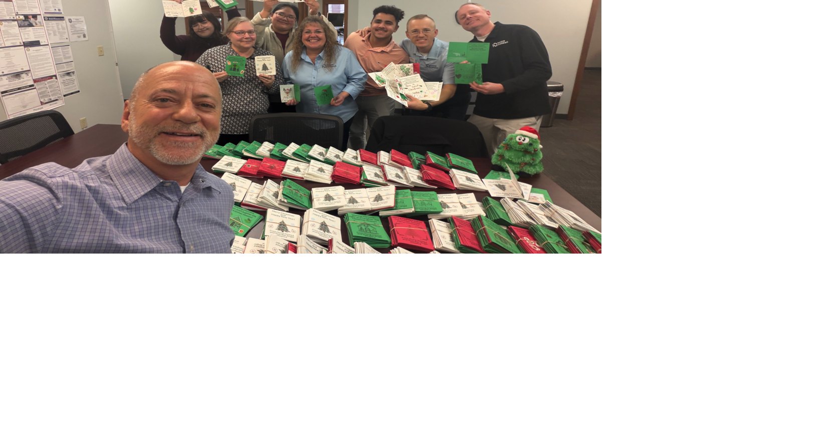 Spreading holiday cheer to seniors through Christmas card deliveries