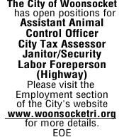 The City of Woonsocket has open positions for