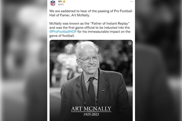 Art McNally, 'father of instant replay' and Hall of Fame NFL