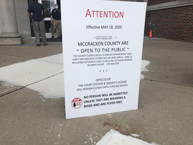 McCracken County Courthouse reopening day brings commotion