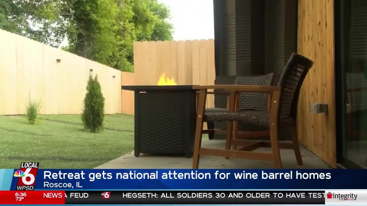 Illinois retreat gets national attention for wine barrel homes