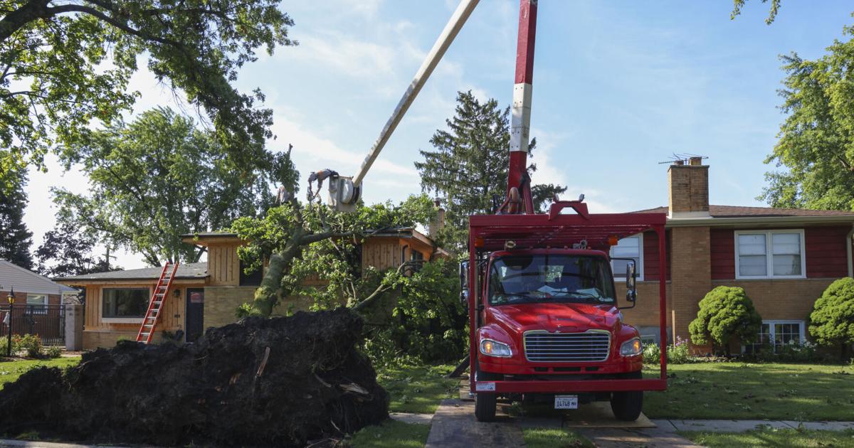A dam fails after rain, wind, tornadoes pound the Midwest. The Chicago area is cleaning up | News A dam fails after rain, wind, tornadoes pound the Midwest. The Chicago area is cleaning up | News