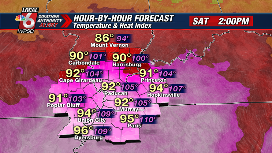 Weather Authority Alert through Saturday for dangerous heat & humidity ...
