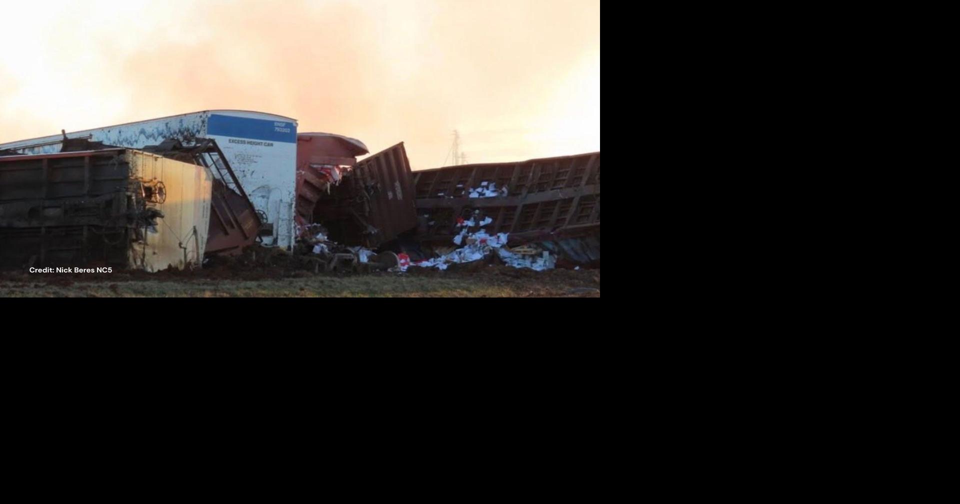 Train derailment of 12 to 14 cars impacting Todd and Christian counties