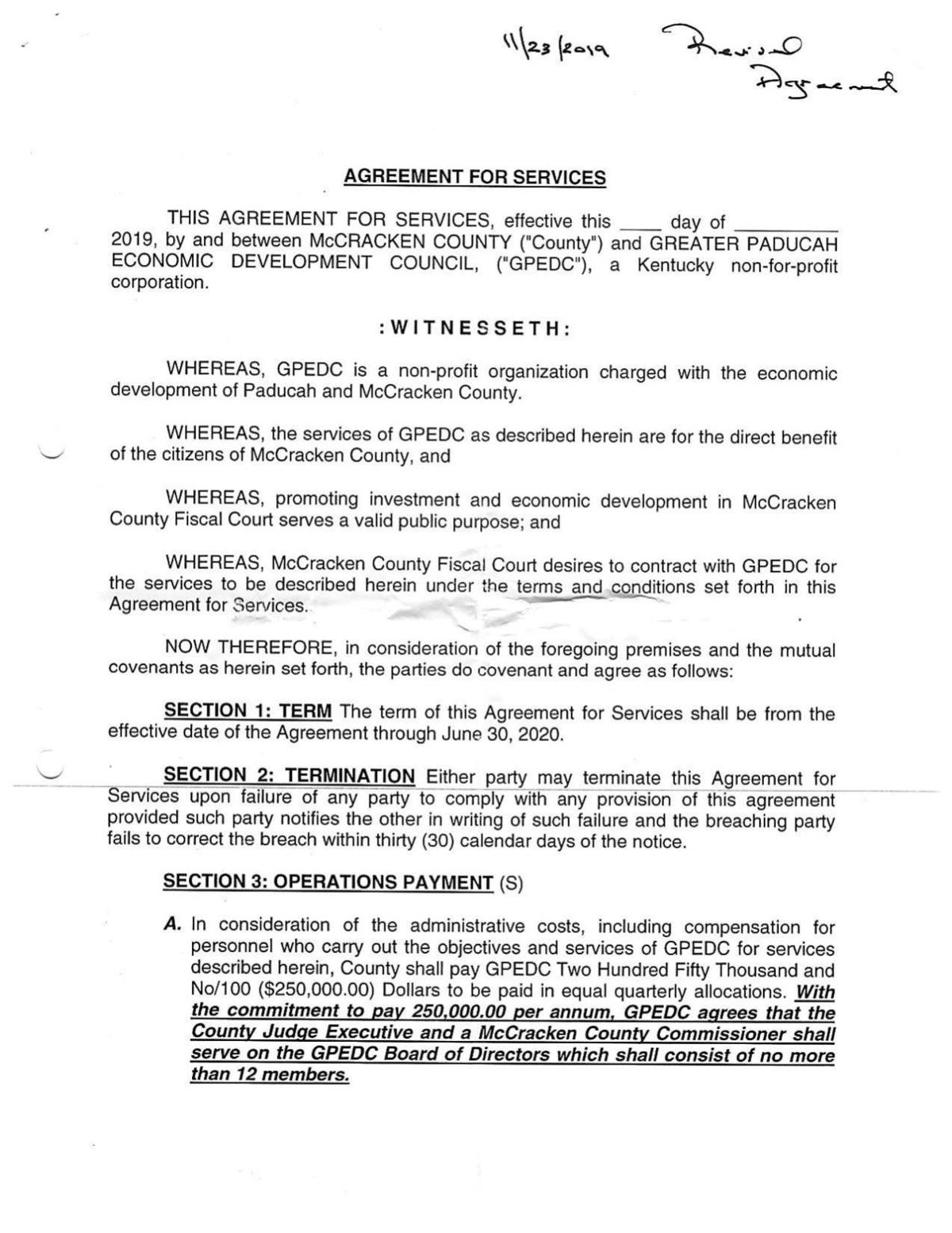 GPED reacts to agreement proposed by McCracken County News WPSD Local 6