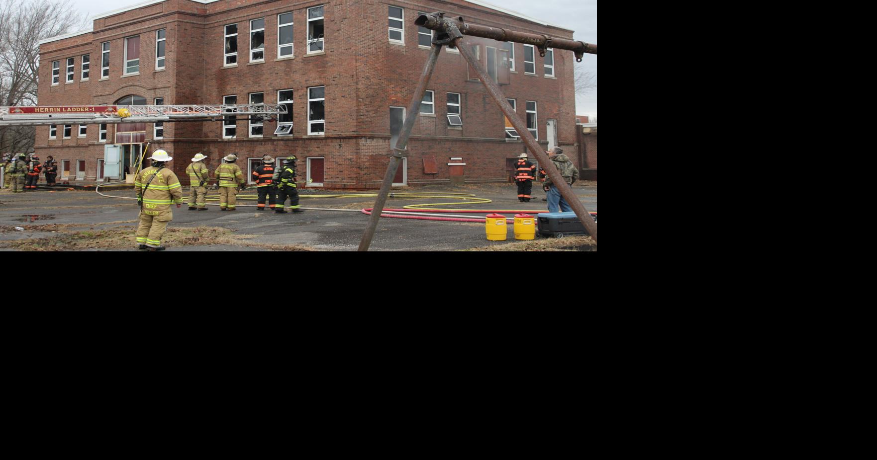 Crews respond to fire at abandoned school building in Herrin | News ...
