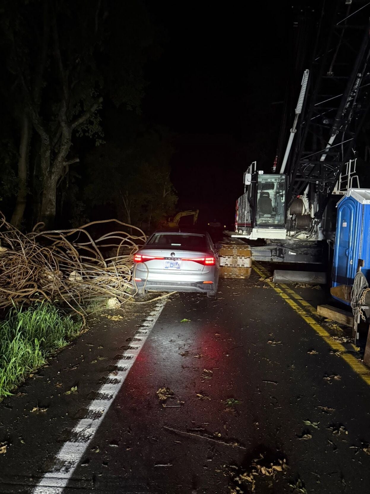 GCSO: Driver cited after bypassing road closure, crashing into