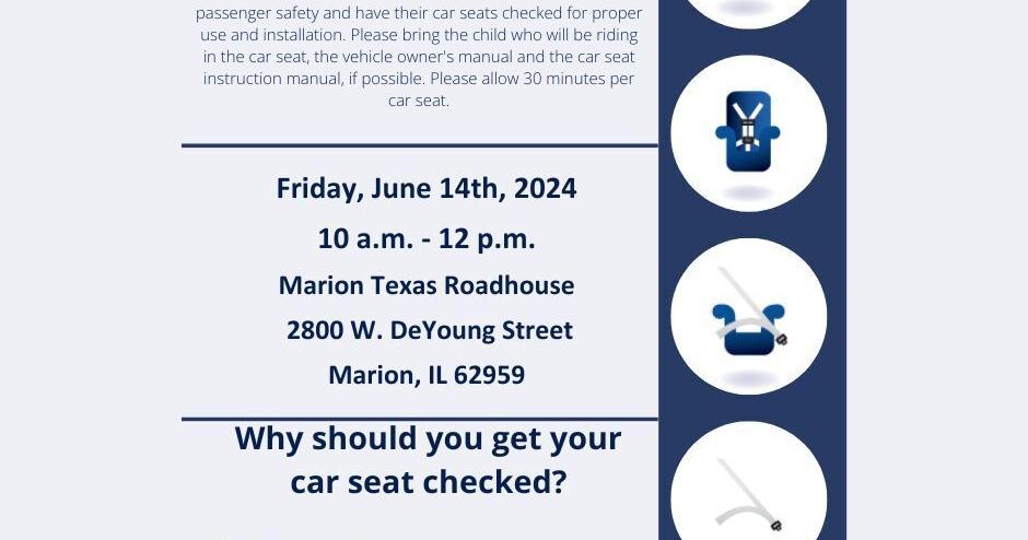 Public safety organizations to hold car seat check event - Vimarsana News