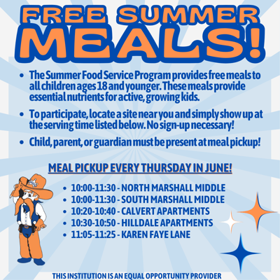 Marshall County Schools announces free Summer Food Service Program for ...